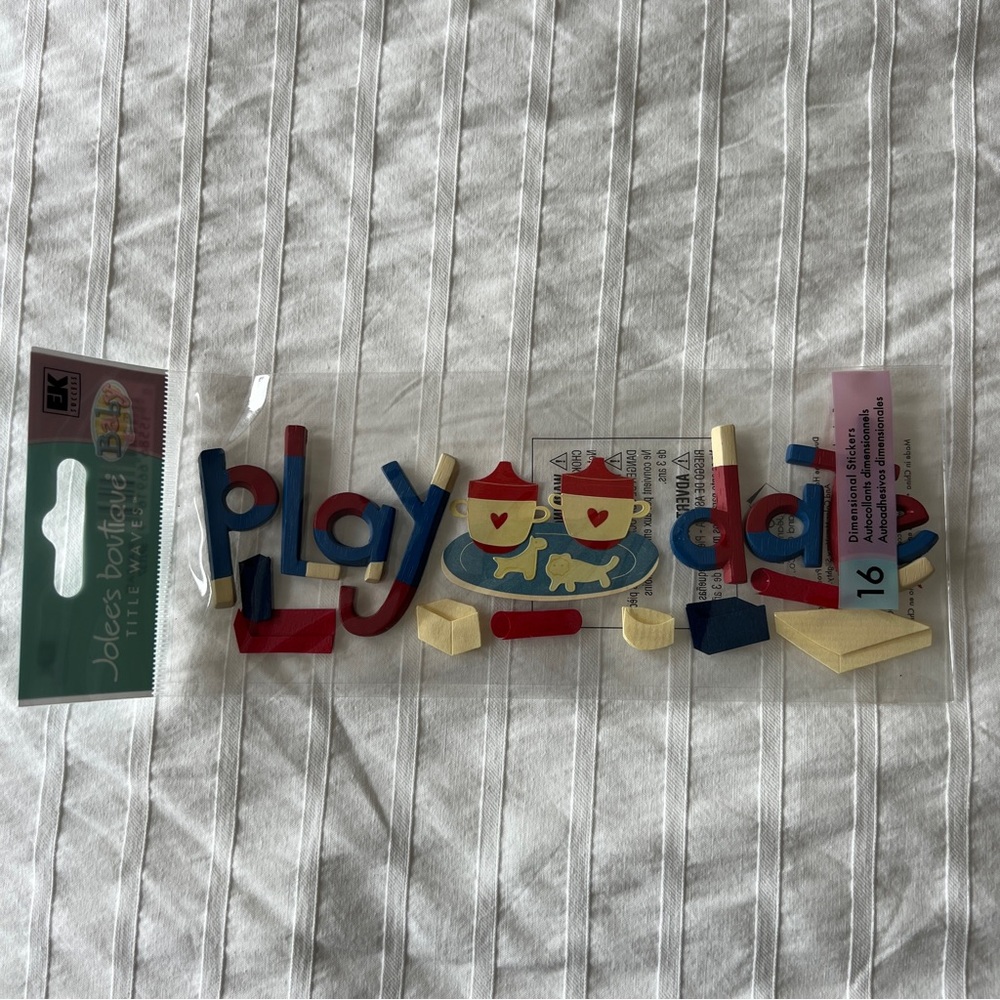 NWT Jolee’s Boutique Title Waves Play Date Baby Dimensional Sticker Set